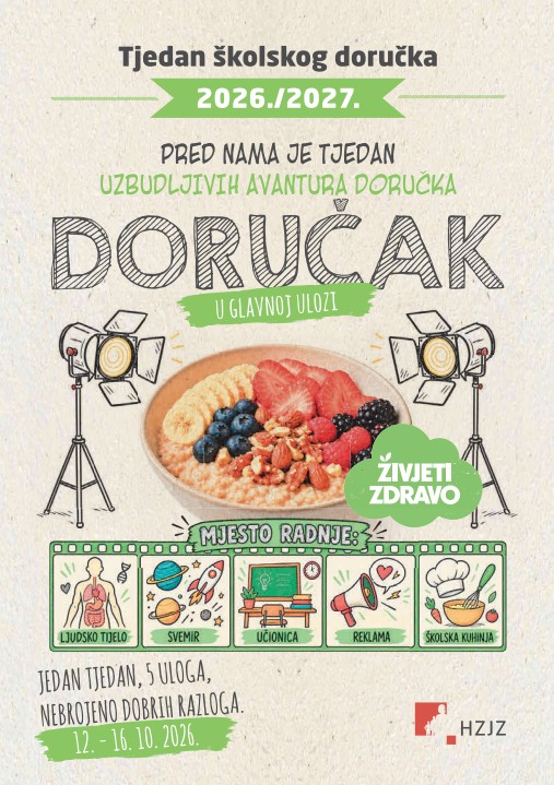 Tjedan školskog doručka 2026. – „Doručak u glavnoj ulozi“